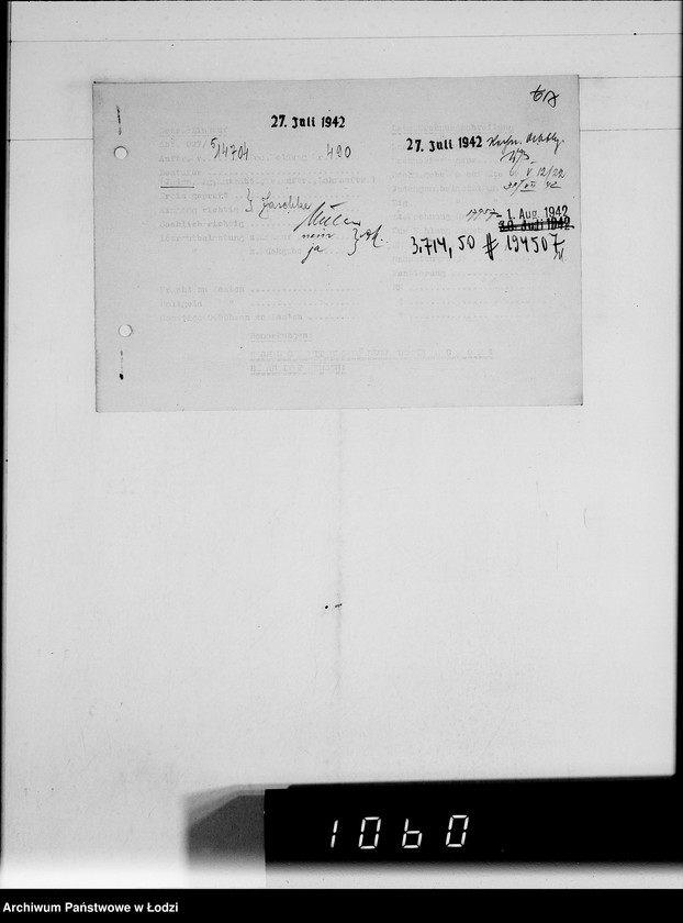 Obraz 11 z jednostki "Landwirtschaft-Zentralgenossenschaft.G.m.b.H.Rechnungen. [za dostawy towarów dla Getta]"