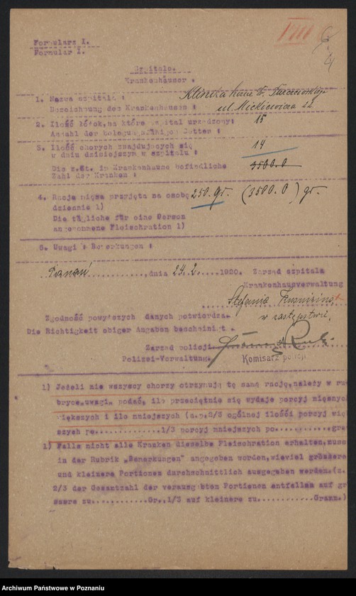 Obraz 6 z jednostki "[Wykaz szpitali i innych zakładów opiekuńczych działających na terenie Poznania]"
