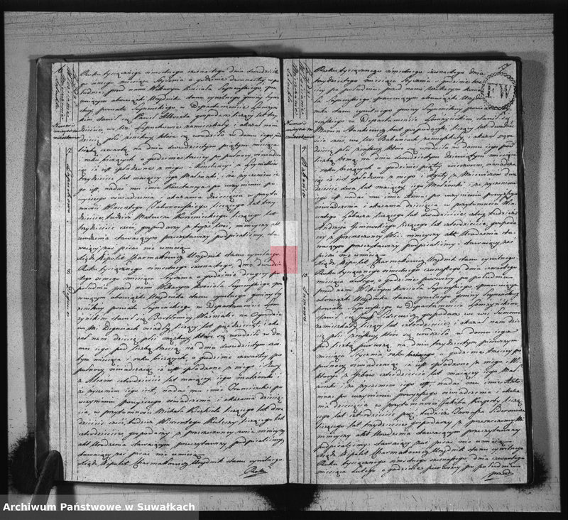 image.from.unit.number "Akta stanu cywilnego urodzonych w gminie seyneńskiey od 1-go stycznia 1816 roku."