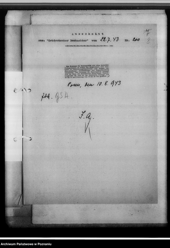 Obraz 13 z jednostki "[Korespondencja w sprawach organizacyjnych, uwagi powizytacyjne], Stadtsippenamt Posen [Poznań]"