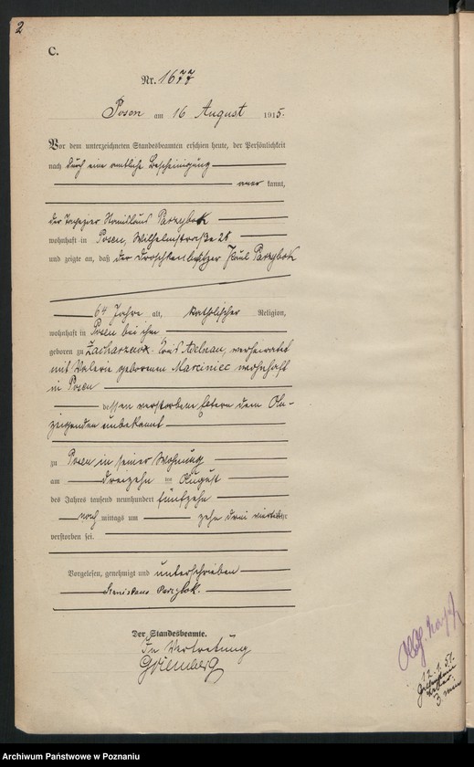 Obraz 4 z jednostki "Księga miejscowa zgonów tom IV [Rejestr główny zgonów]"