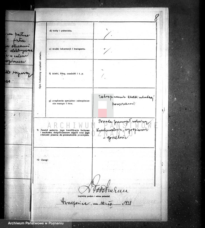 Obraz 12 z jednostki "/Gorzelnia W. Forstmanna Szczepowice, pow. kościański projekt rozbudowy/"