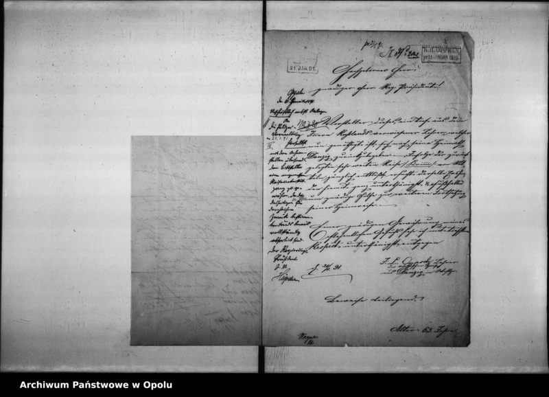 image.from.unit.number "Acta des Magistrats zu Oppel betreffend Polizei - Verwal[tung] Vol. I"