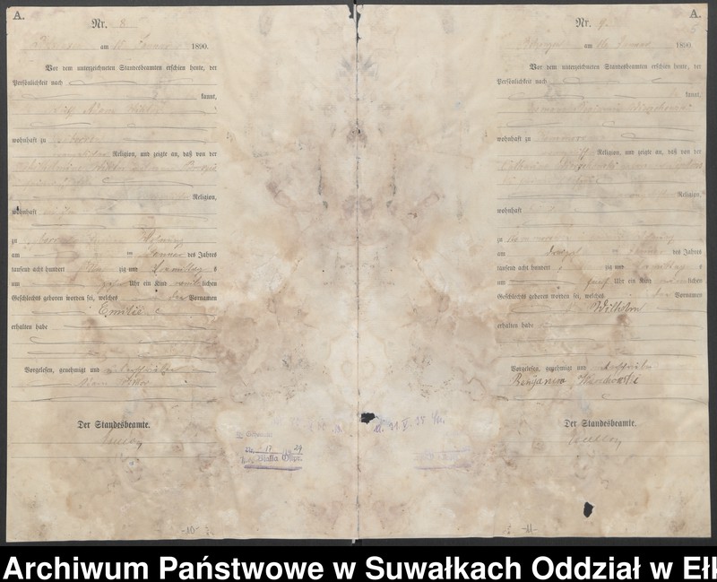 image.from.unit.number "[Geburts-Haupt-Register des Königlichen Preussischen Standes-Amtes Belzonzen Kreis Johannisburg]"