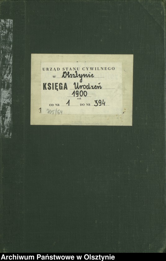 image.from.unit.number "Geburts-Haupt-Register Tom I,Nr 1 - 394"