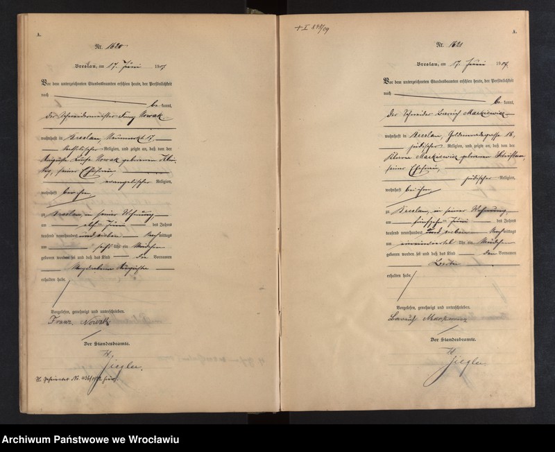 image.from.unit.number "Geburts-Haupt-Register Breslau I 1907 Band 5"