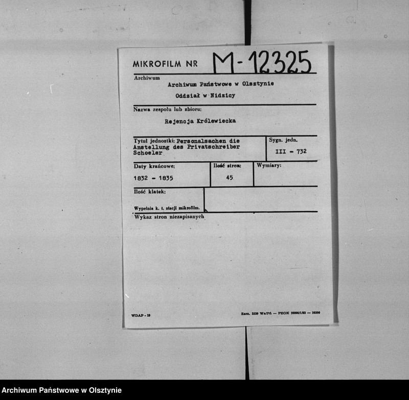 Obraz 2 z jednostki "Anstellung des Privatschreiber Schoeler [Friedrich Wilhelm]"