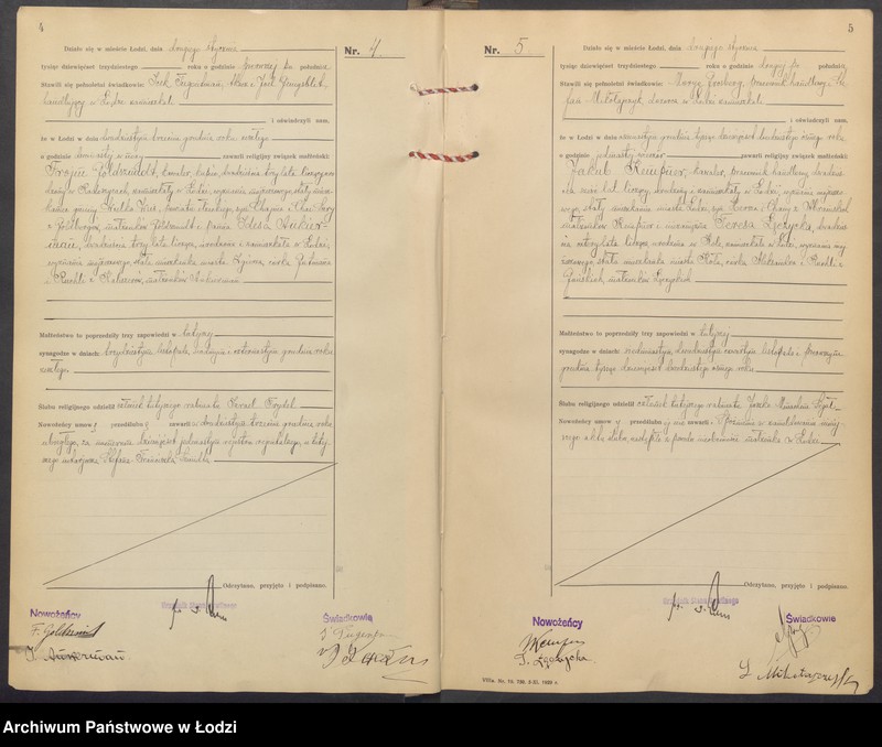 Obraz 5 z jednostki "Akta małżeństw od numeru 1 do numeru 692"