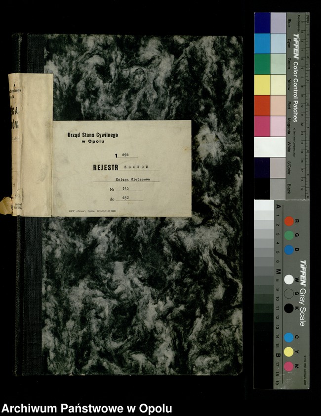 Obraz 3 z jednostki "Urząd Stanu Cywilnego w Opolu 1898 Rejestr zgonów Księga Miejscowa Nr 315 do 632"