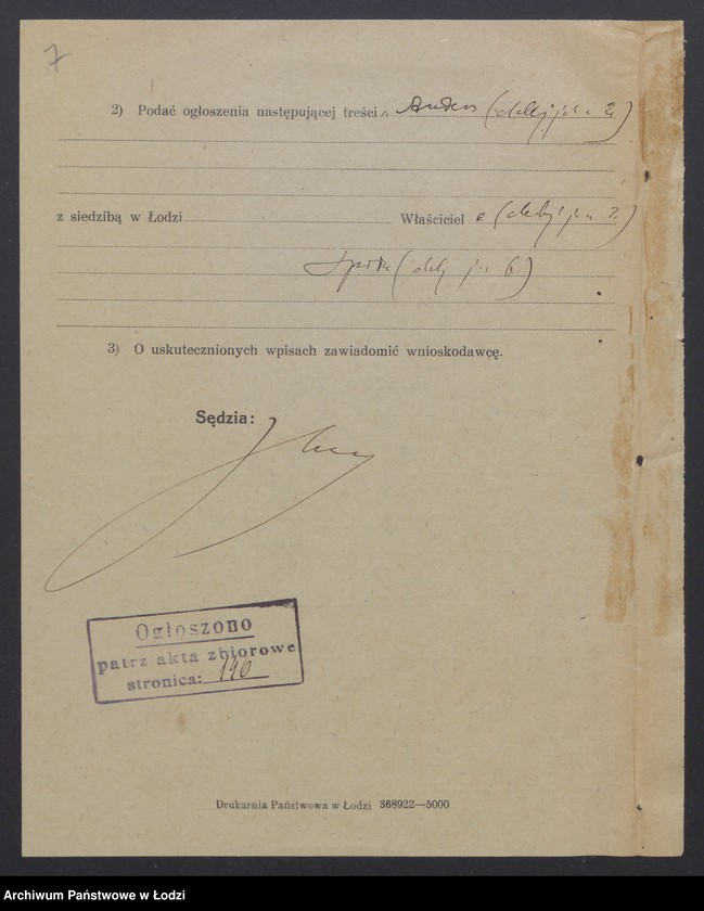 Obraz 9 z jednostki "Anders i Szajnik - pralnia chemiczna i farbiarnia garderoby"