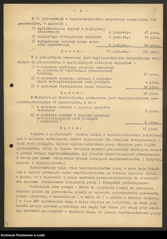 Obraz 6 z jednostki "Dyrekcja Okręgowa Kolei Państwowych - sprawozdania z rozwoju współzawodnictwa pracy"