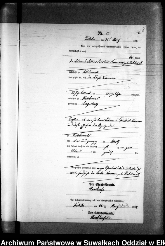 image.from.unit.number "Sterbe-Neben-Register des Preussischen Standes-Amtes Kehlen Kreis Angerburg"