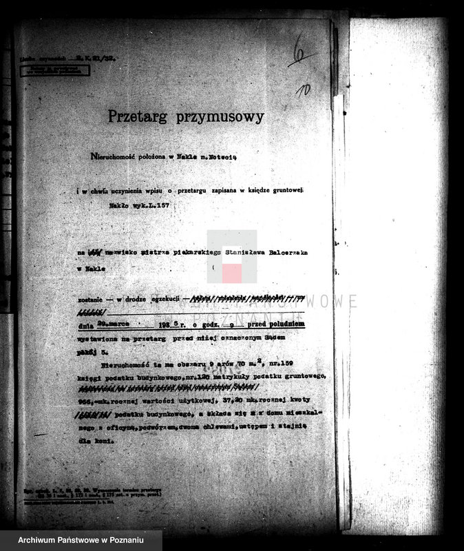 Obraz 14 z jednostki "Przymusowe przetargi nieruchomości w powiecie wyrzyskim"