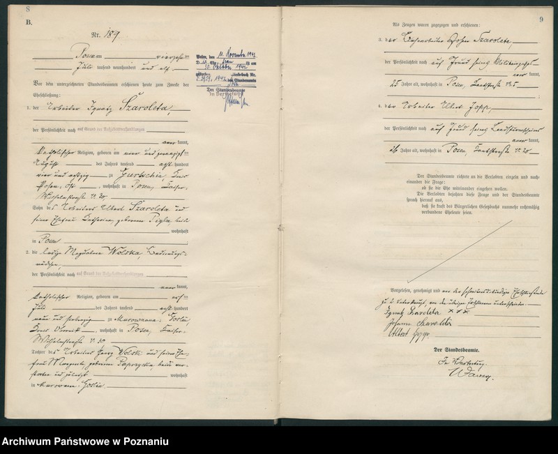 Obraz 7 z jednostki "Księga miejscowa małżeństw tom II [Rejestr główny małżeństw]"