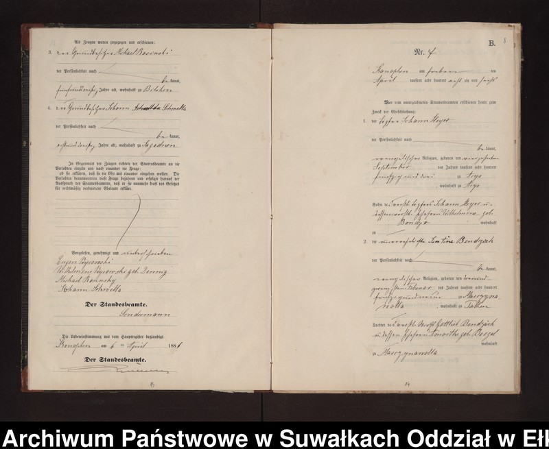image.from.unit.number "Heiraths-Neben-Register des Preussischen Standes-Amtes Gr. Konopken Kreis Loetzen"