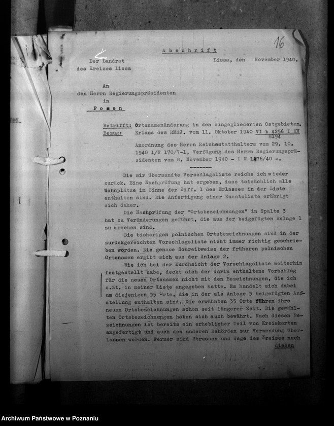 Obraz 20 z jednostki "Ortsnamenänderung - Kreis Lissa (Leszno)"