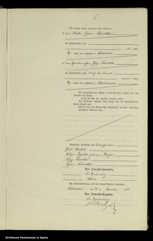 image.from.unit.number "Heiraths-Haupt-Register Standesamts Leobschütz pro 1903"