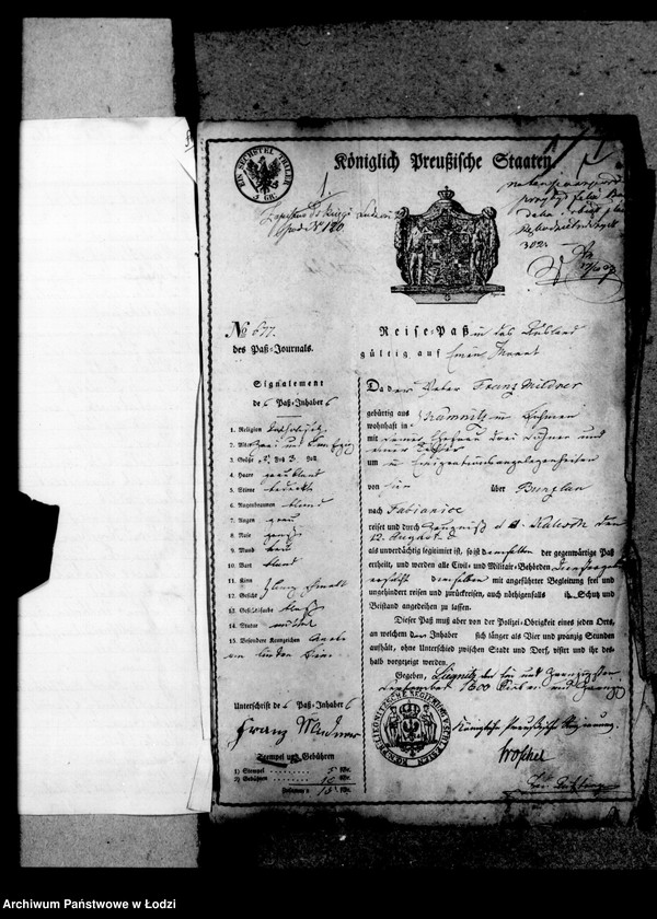 Obraz 6 z jednostki "Akta tyczące się świadectw przesiedleń"