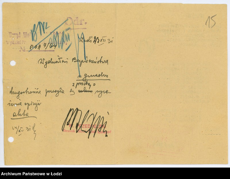 Obraz 18 z jednostki "Łódzkie Żydowskie Stow. Nocnego Obsługiwania i Pielęgnowania Chorych "Linas Hamyszmonym" w Łodzi"