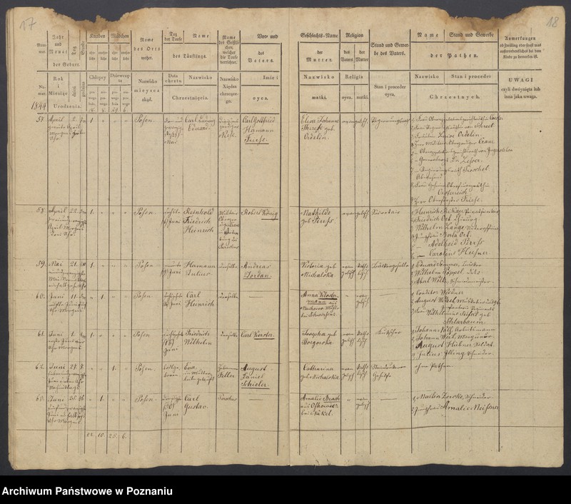 Obraz 11 z jednostki "Duplikat des Taufregisters"