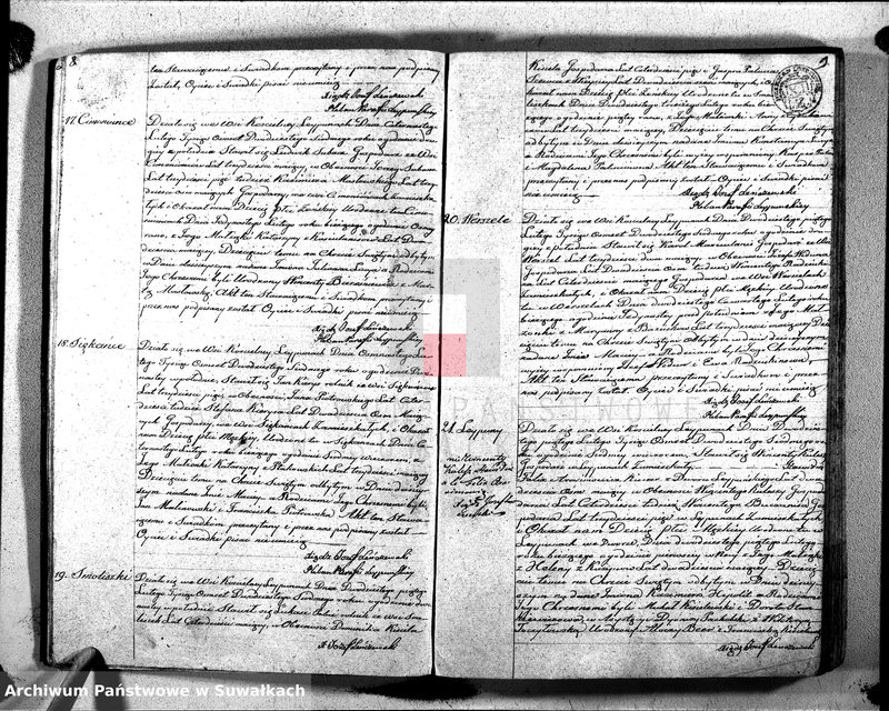 Obraz 7 z jednostki "Duplikat Aktów Urodzenia Zaślubienia i Zeyscia Katolików Parafij Leypuńskiej 1827 roku"