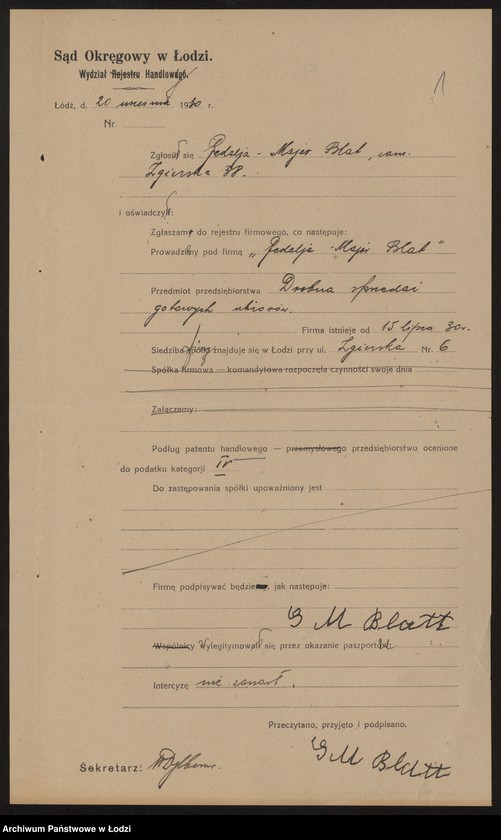 image.from.unit.number "Gedalja Majer Blat- drobna sprzedaż gotowych ubiorów"