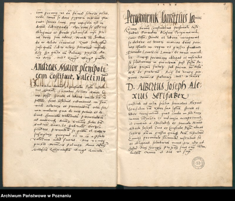 Obraz 19 z jednostki "Liber controversiarum coram spectabili consulatu Posnaniensi ab anno 1535 usque ad annum 1538."