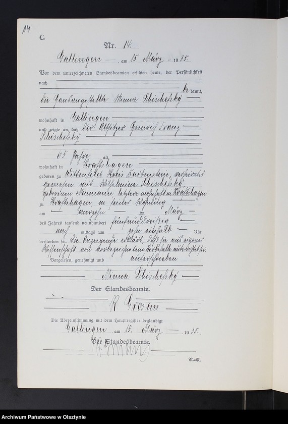 image.from.unit.number "Sterbe-Neben-Register Nr 1 - 26 [ Księga zgonów - wtóropis ]"
