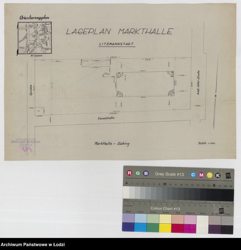 Obraz 1 z jednostki "Lageplan Markthalle Litzmannstadt"
