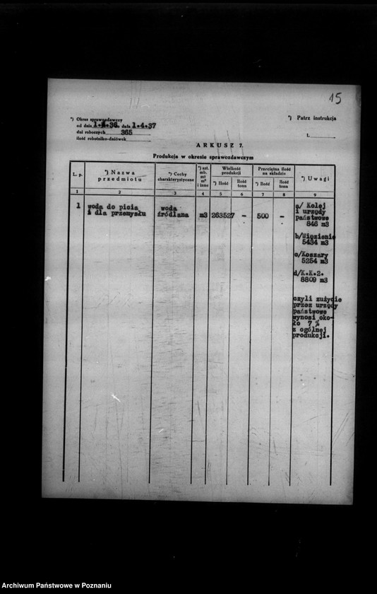 Obraz 19 z jednostki "Kwestionariusz Wodociągów Miejskiej w Rawiczu"