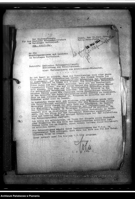 Obraz 5 z jednostki "Studenteneinsatz während der Semsterferien am Behelfsheimbau"