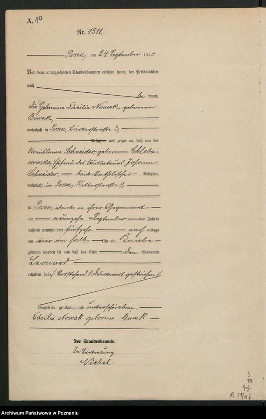 Obraz 12 z jednostki "Księga miejscowa urodzeń tom IV[Rejestr główny urodzeń]"