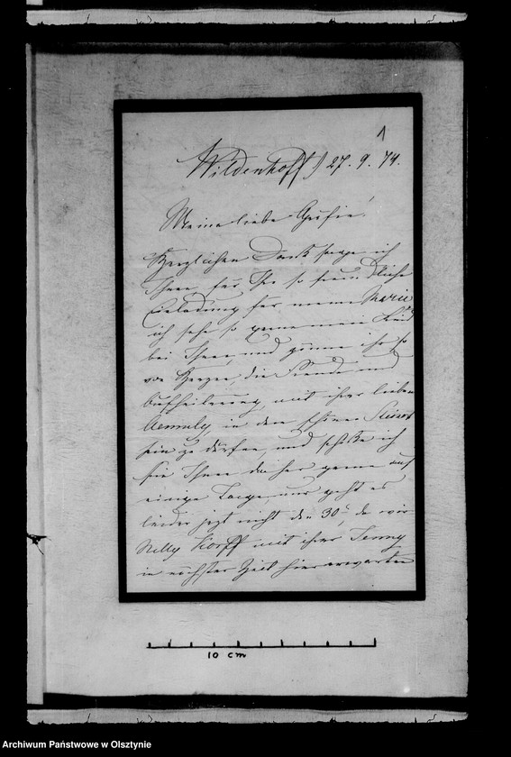 image.from.unit.number "/Jenny Gfin Schwerin- Wildenhoff geb. Brocke u. ihre Tochter Marie u. Enkelin Marie- Agnes an Anna Gfin Lehndorff geb. Hahn/"