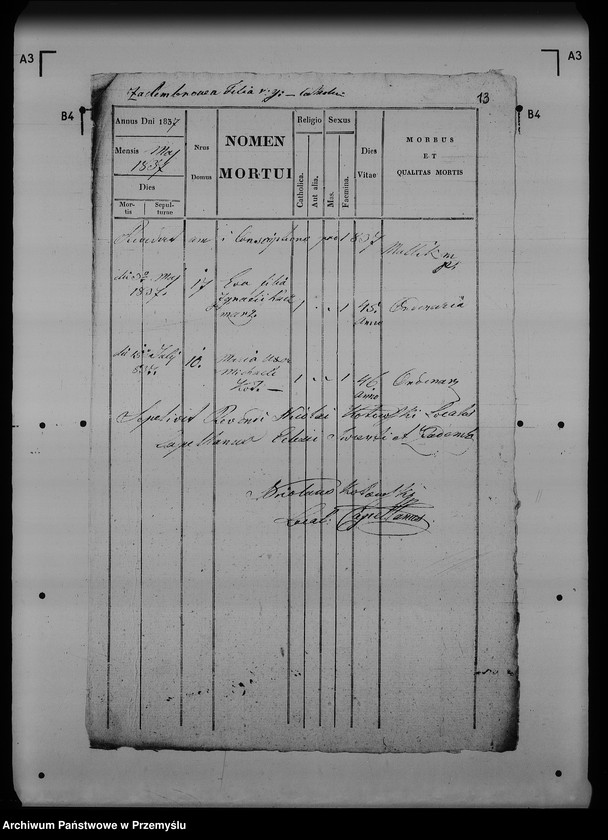 image.from.unit.number "[Kopie ksiąg metrykalnych parafii Święte z filią Zadąbrowie (dekanat Radymno)]"