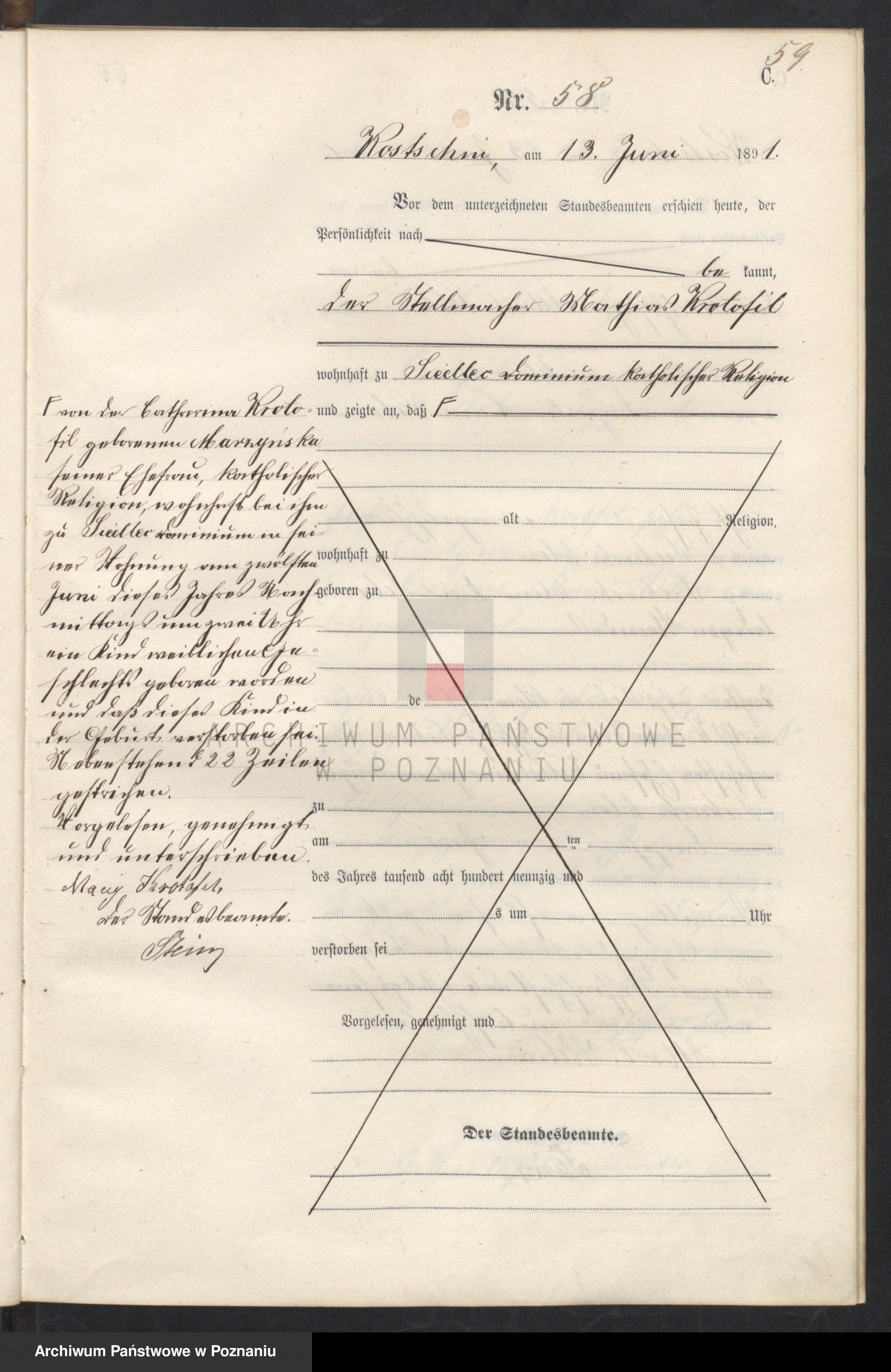 Skan z jednostki: Księga zgonów