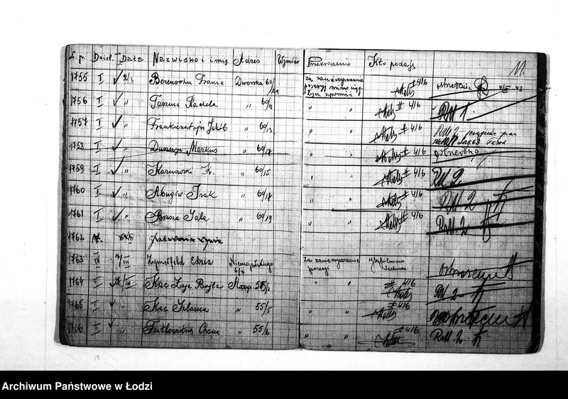 Obraz 14 z jednostki "Książka kar dzielnicowych IV rewiru [Kary doraźne - pieniężne i ostrzeżenia za drobne przekroczenia porządkowe]"