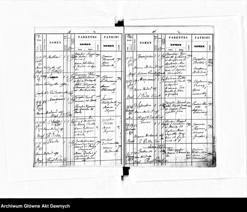 image.from.unit.number "Parafia: Baworów. Dekanat: Tarnopol. Księga metrykalna urodzeń dla wsi Grabowiec."