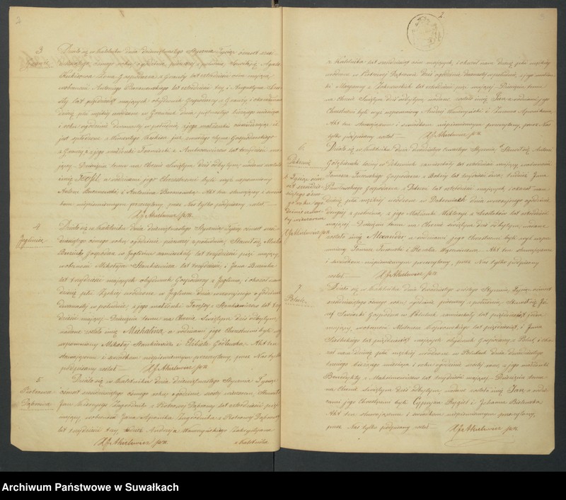 Obraz 4 z jednostki "[Duplikat Aktów Urodzenia, Zaślubienia i Zejścia Parafii Rzymsko-Katolickiej w Kaletniku 1868 r.]"