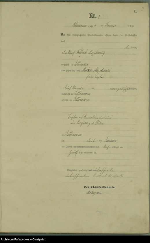 image.from.unit.number "Sterbe-Haupt-Register Nr 1 - 71"