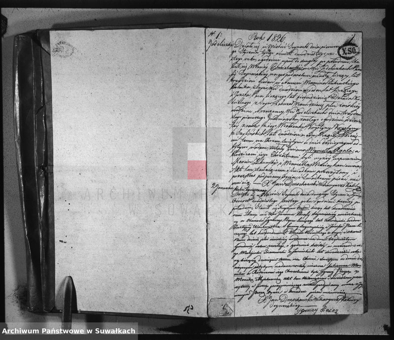 image.from.unit.number "Akta urodzonych, umarłych i zaślubionych parafij seyneńskiey w roku 1826."