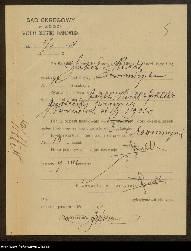 Obraz 7 z jednostki "Jakób Hecht- sprzedaż manufaktury i garderoby"