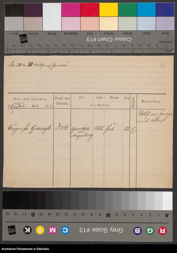 image.from.unit.number "Karty meldunkowe: Granass - Grau"