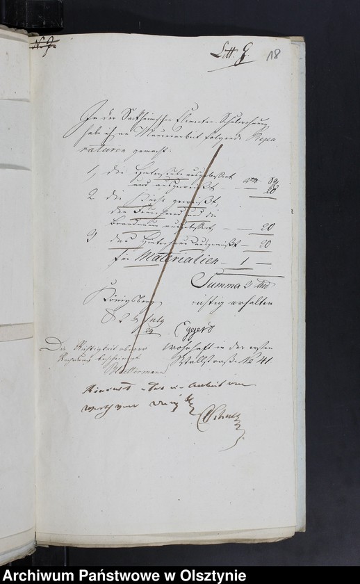 image.from.unit.number "Beläge zur Rechnung über Einnahme und Ausgabe der Litthauischen Elementar Schule auf dem Sackheim zu Königsberg"
