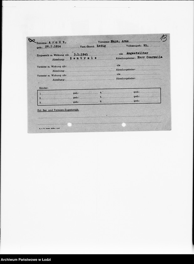 Obraz 17 z jednostki "[Akta personalne pracowników]"