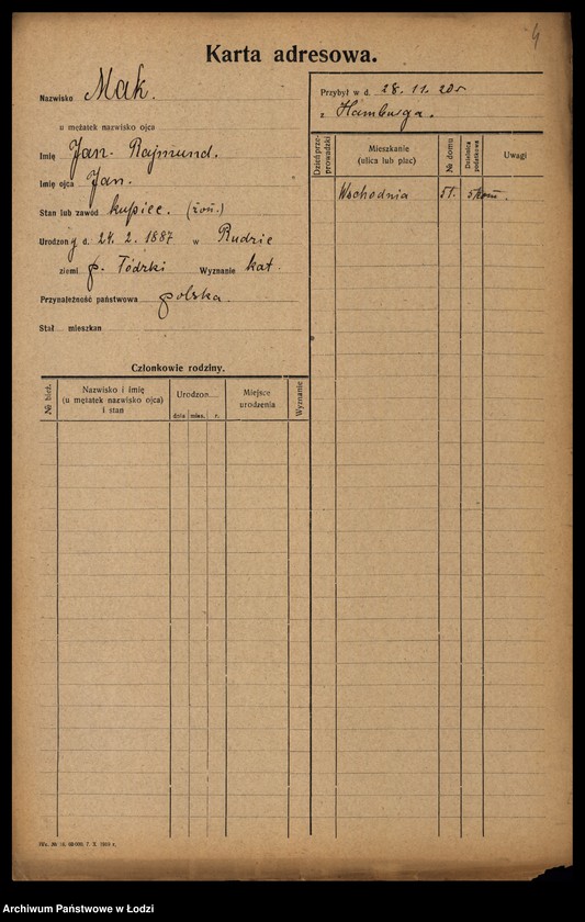 Obraz 6 z jednostki "[Spis ludności Łodzi] Mak - Makowski"