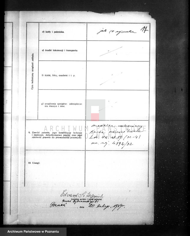 Obraz 20 z jednostki "/Projekt urządzenia odlewni metali przy ul. Dąbrowskiego 81/"