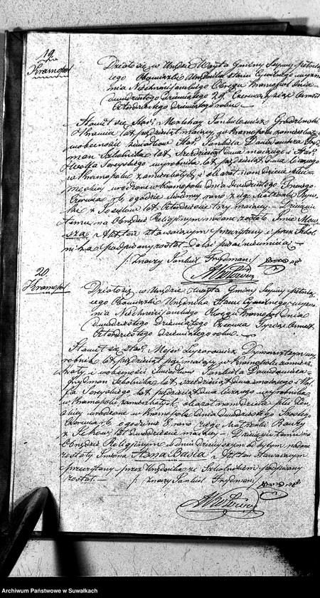 image.from.unit.number "Duplikat Akt Urodzonych, zmarłych i zaślubionych Urzędnika Stanu Cywilnego Wyznania Niechrześciańskiego Okręgu Krasnopol z r.1849."