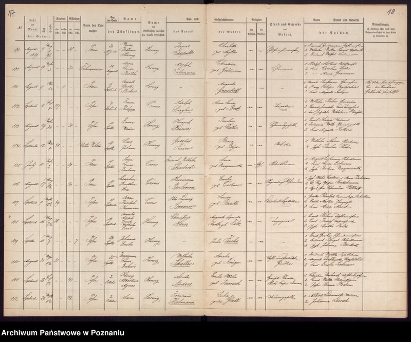 Obraz 13 z jednostki "[Akta urodzeń i chrztów, zgonów, ślubów]"