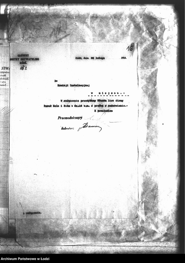 Obraz 20 z jednostki "Główny Komitet Obywatelski [Korespondencja z władzami niemieckimi dot. uregulowania należności za rekwizycje na rzecz wojska]"