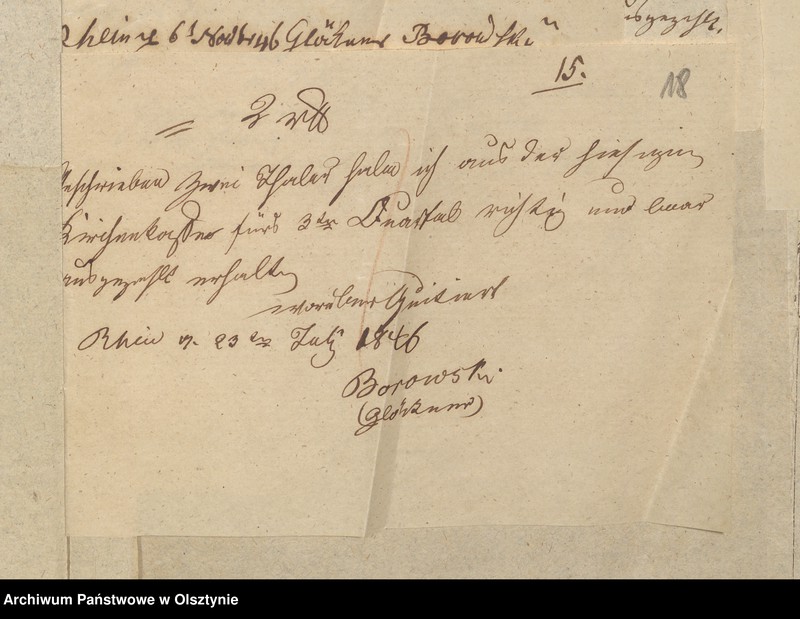 image.from.unit.number "Beläge zur Jahres Rechnung der Kirche zu Rhein für das Jahr 1846"